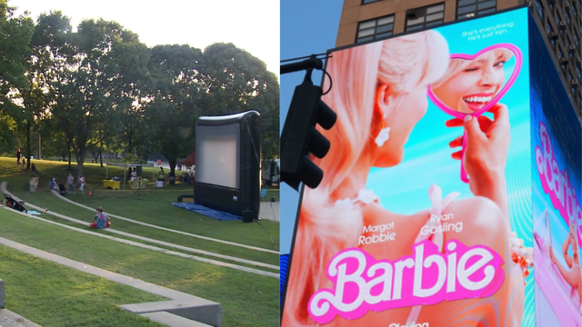 Downtown Drive-In showing 'Barbie' movie for free at Waterfront Park
